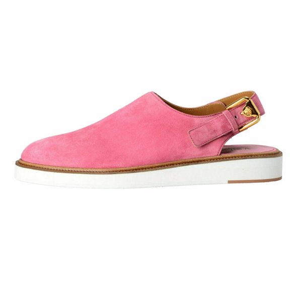 Versace Men\'s Pink Suede Leather Slingback Sandals main image 8